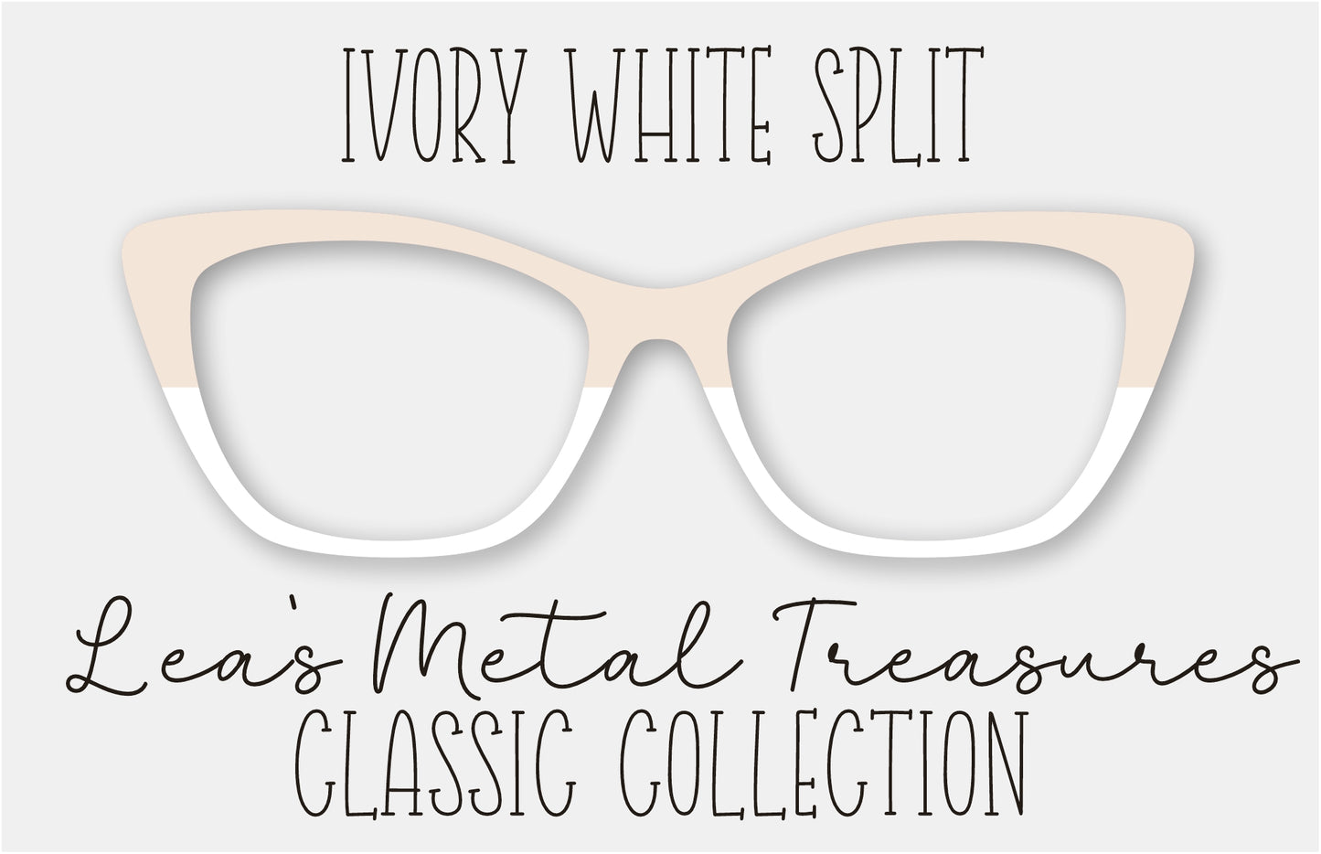 Ivory White Split Eyewear Frame Toppers COMES WITH MAGNETS