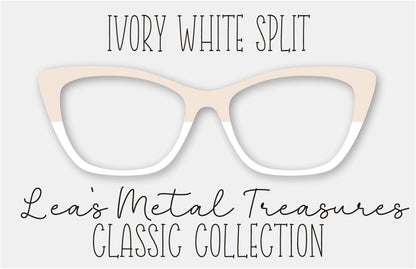 Ivory White Split Eyewear Frame Toppers COMES WITH MAGNETS
