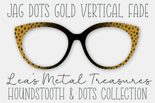 JAG DOTS GOLD VERTICAL FADE • Magnetic Eyeglasses Toppers