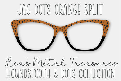 JAG DOTS ORANGE SPLIT • Magnetic Eyeglasses Toppers