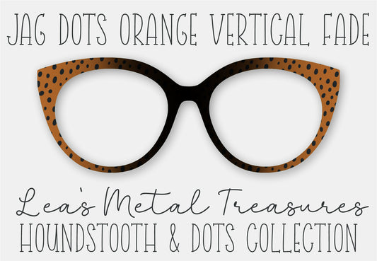 JAG DOTS ORANGE VERTICAL FADE • Magnetic Eyeglasses Toppers