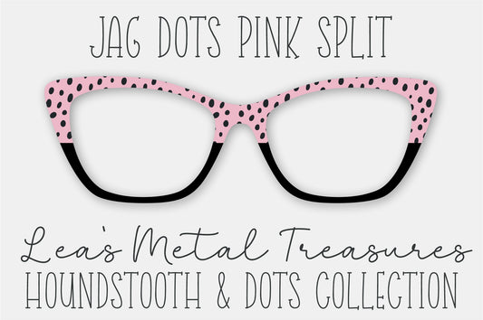 JAG DOTS PINK SPLIT • Magnetic Eyeglasses Toppers