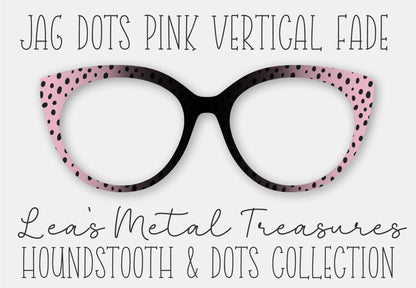 JAG DOTS PINK VERTICAL FADE • Magnetic Eyeglasses Toppers
