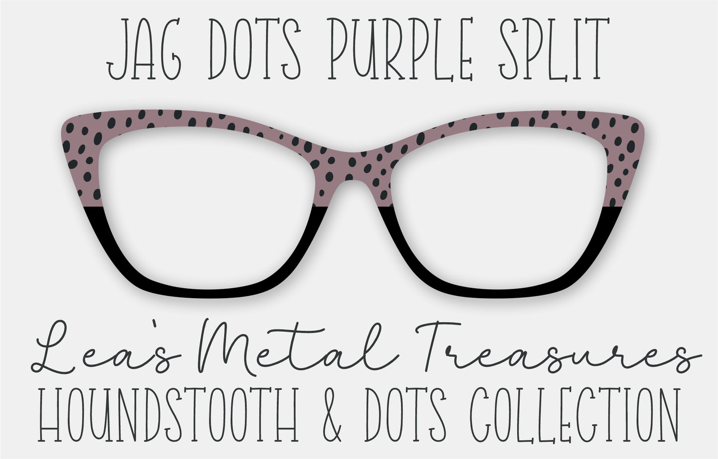 JAG DOTS PURPLE SPLIT • Magnetic Eyeglasses Toppers