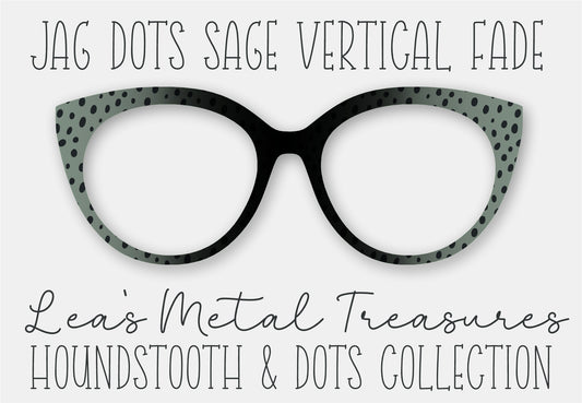 JAG DOTS SAGE VERTICAL FADE • Magnetic Eyeglasses Toppers