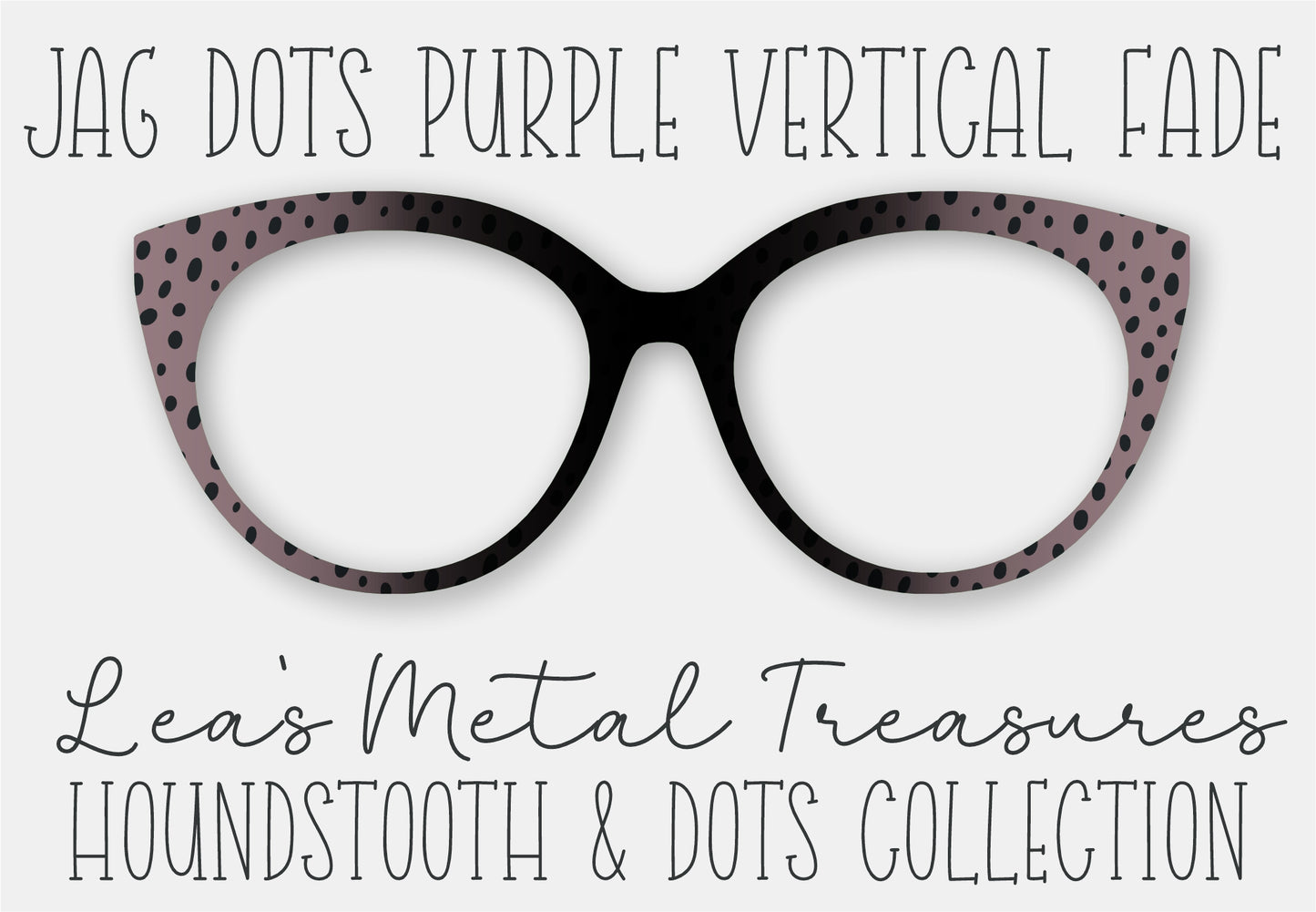 JAG DOTS PURPLE VERTICAL FADE • Magnetic Eyeglasses Toppers