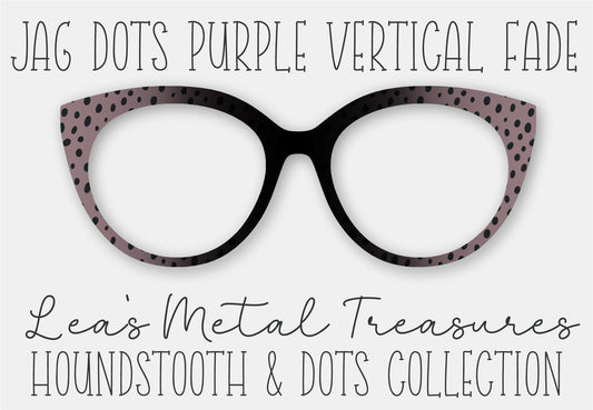 JAG DOTS PURPLE VERTICAL FADE • Magnetic Eyeglasses Toppers