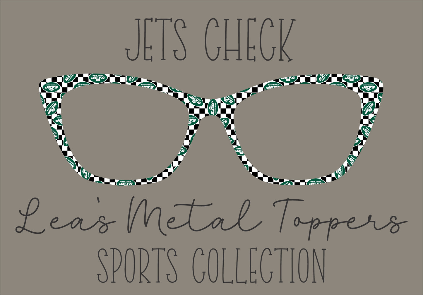 JETS CHECK Eyewear Frame Toppers COMES WITH MAGNETS