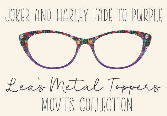 JOKER AND HARLEY FADE TO PURPLE Eyewear Frame Toppers COMES WITH MAGNETS