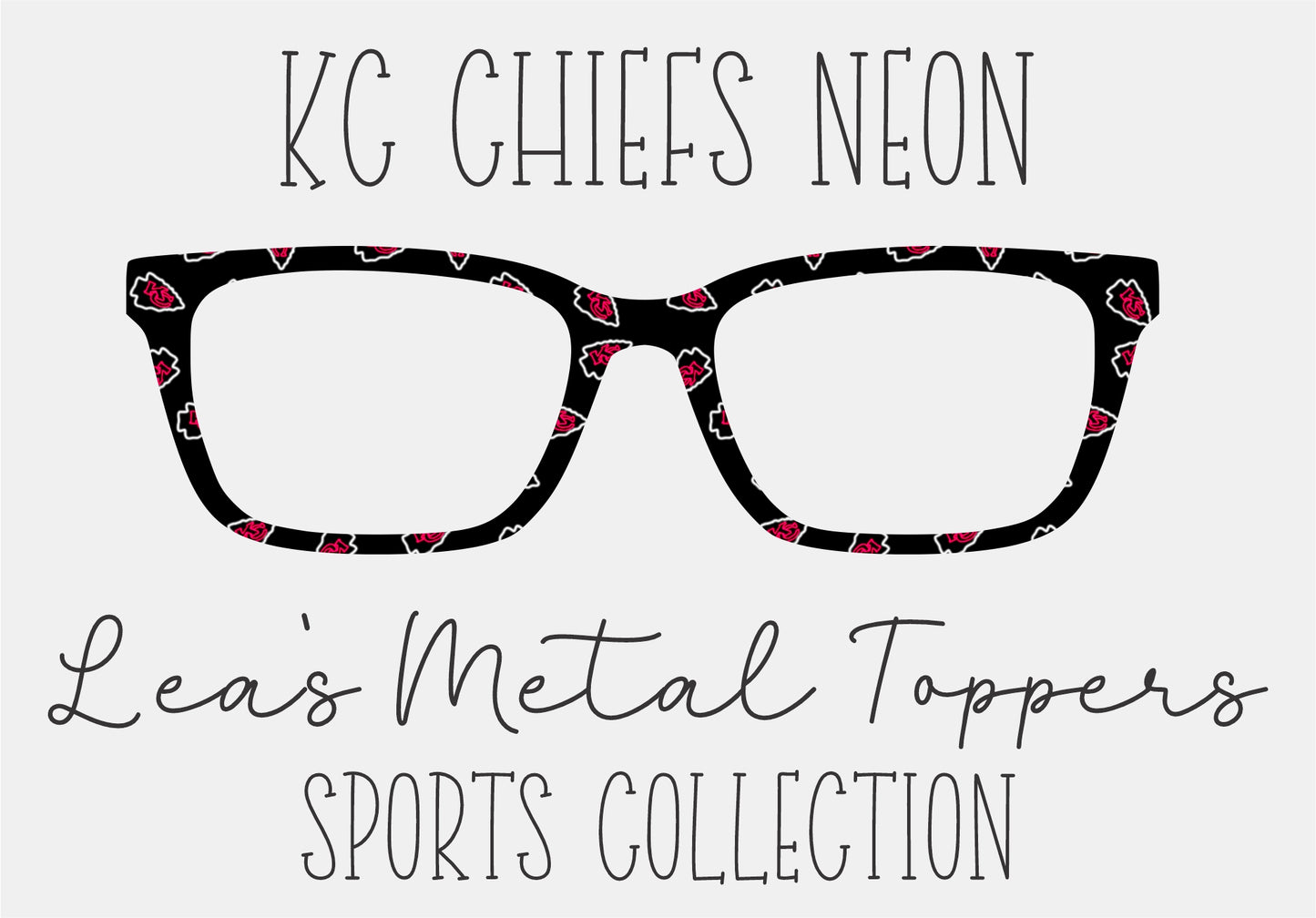 KC CHIEFS NEON Eyewear Frame Toppers COMES WITH MAGNETS