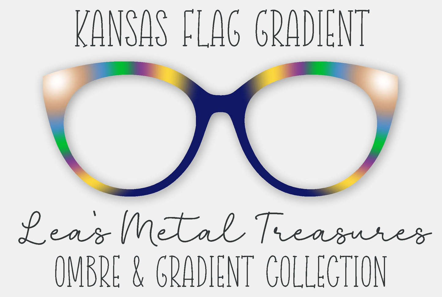 Kansas Flag Gradient Eyewear Frame Toppers