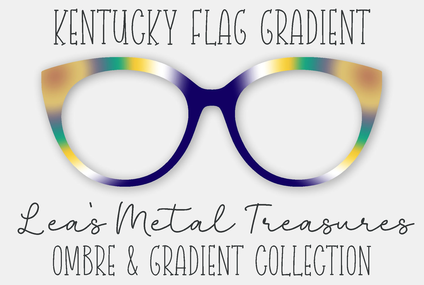 Kentucky Flag Gradient Eyewear Frame Toppers