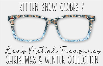 Kitten Snow Globes 2 Eyewear Frame Toppers COMES WITH MAGNETS