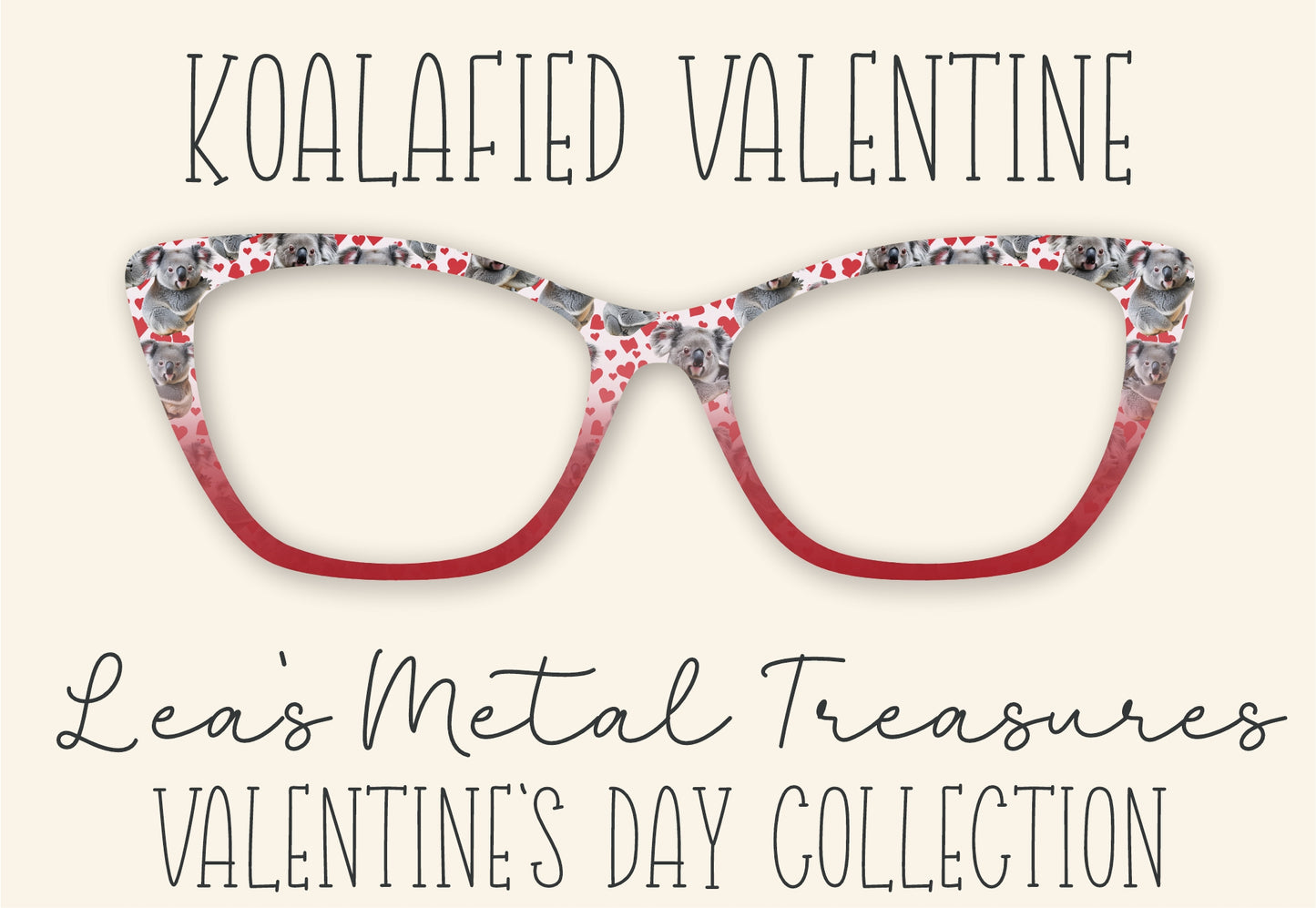 Koalafied Valentine Eyewear Frame Toppers COMES WITH MAGNETS