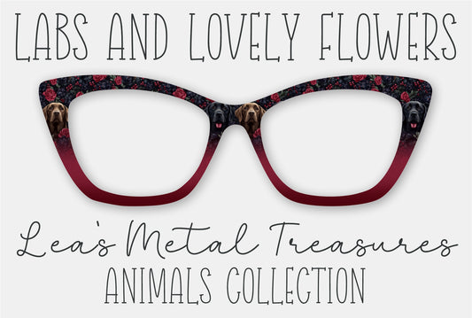Labs and Lovely Flowers Eyewear Frame Toppers
