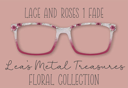 Lace and Roses 1 Fade Eyewear Frame Toppers COMES WITH MAGNETS