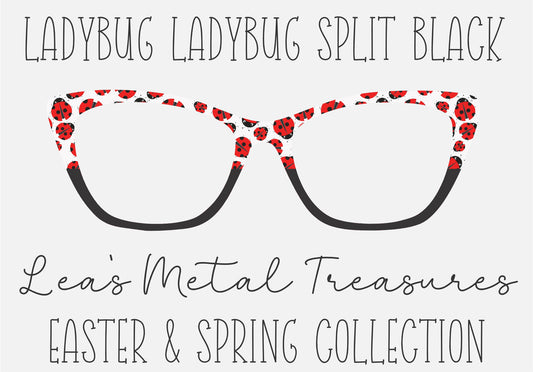 LADYBUG LADYBUG SPLIT BLACK Eyewear Frame Toppers COMES WITH MAGNETS