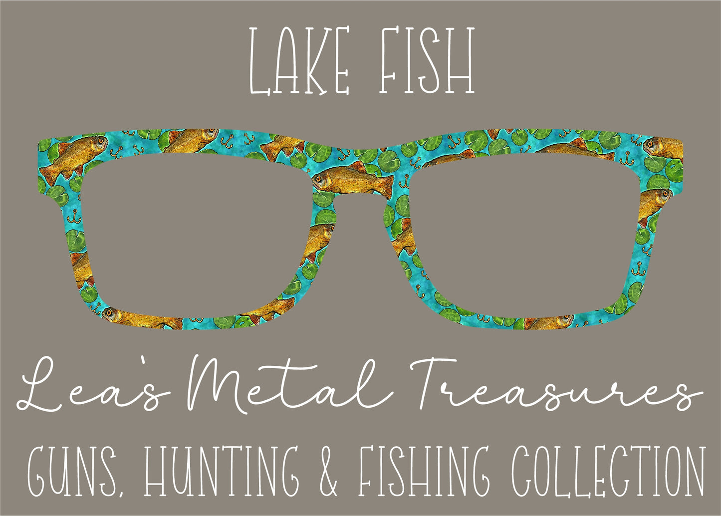 Lake Fish Printed Magnetic Eyeglasses Topper