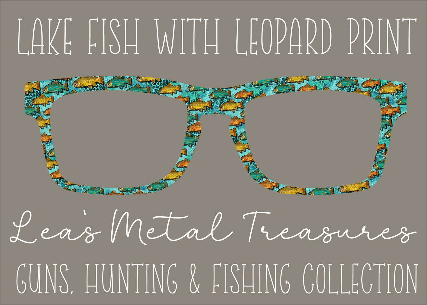 Lake Fish with Leopard Print Printed Magnetic Eyeglasses Topper