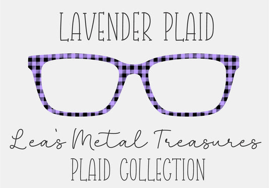 LAVENDER PLAID Eyewear Frame Toppers COMES WITH MAGNETS
