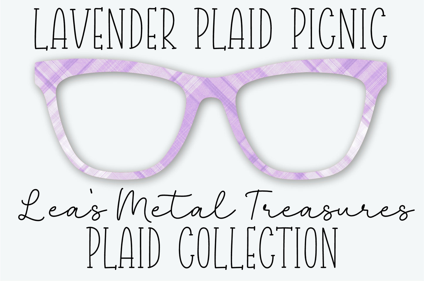 LAVENDER PLAID PICNIC Eyewear Frame Toppers SEPTEMBER 2026 TOPPER OF THE MONTH