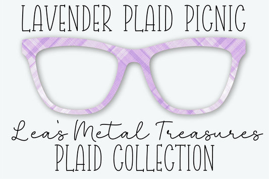 LAVENDER PLAID PICNIC Eyewear Frame Toppers SEPTEMBER 2026 TOPPER OF THE MONTH