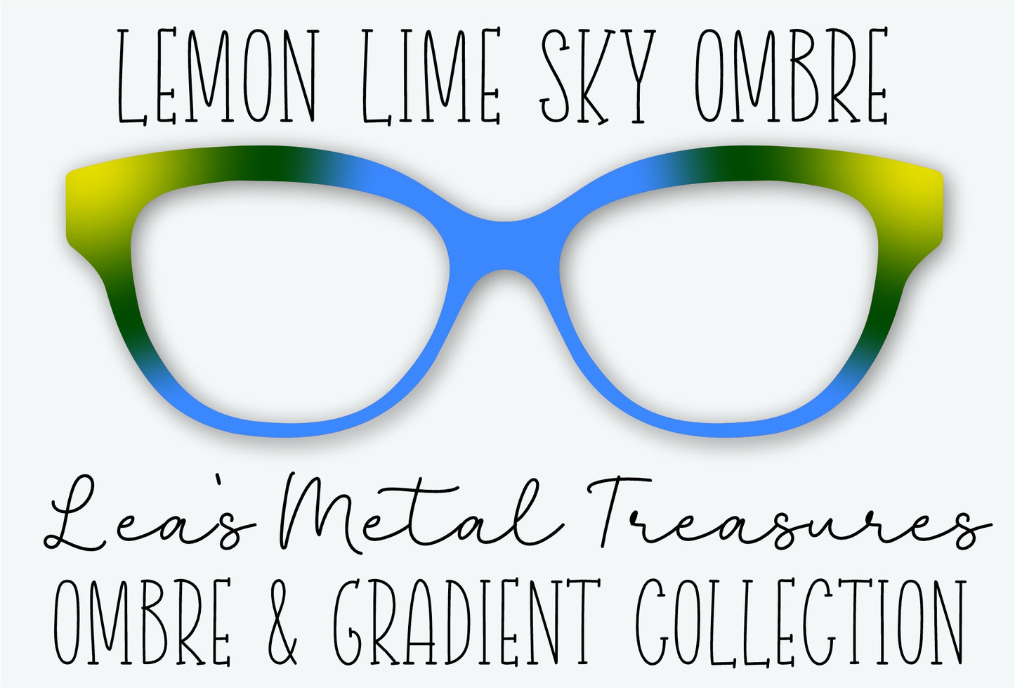 Lemon Lime Sky Ombre Eyewear Frame Toppers