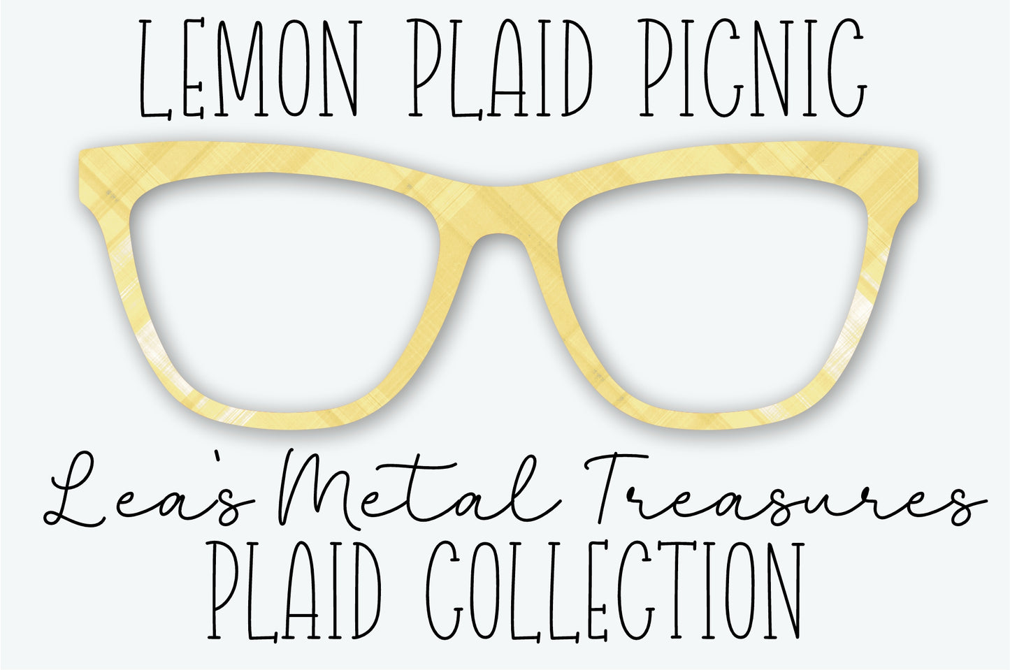 LEMON PLAID PICNIC Eyewear Frame Toppers SEPTEMBER 2026 TOPPER OF THE MONTH