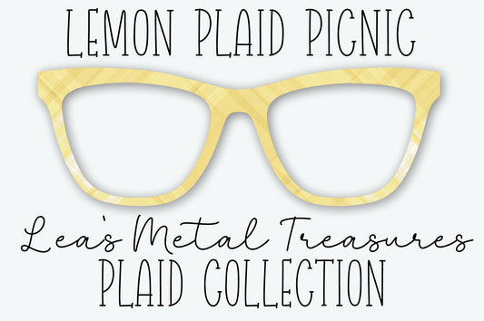 LEMON PLAID PICNIC Eyewear Frame Toppers SEPTEMBER 2026 TOPPER OF THE MONTH