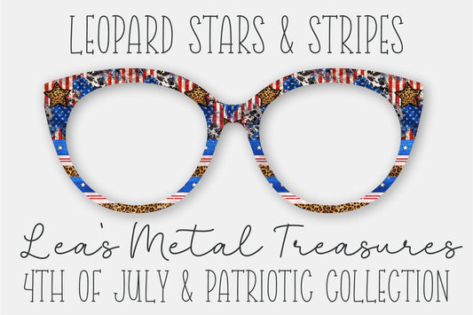 Leopard Stars and Stripes Eyewear Frame Toppers