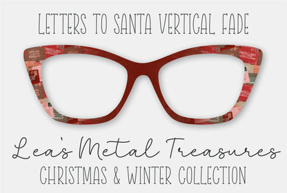 Letters to Santa Vertical Fade Eyewear Frame Toppers COMES WITH MAGNETS