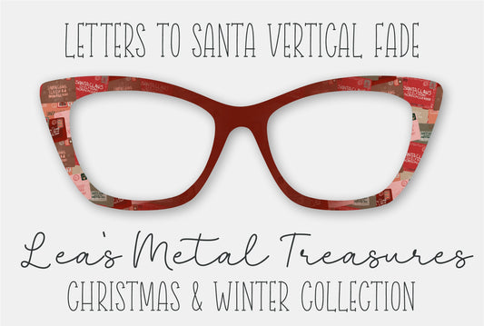 Letters to Santa Vertical Fade Eyewear Frame Toppers COMES WITH MAGNETS