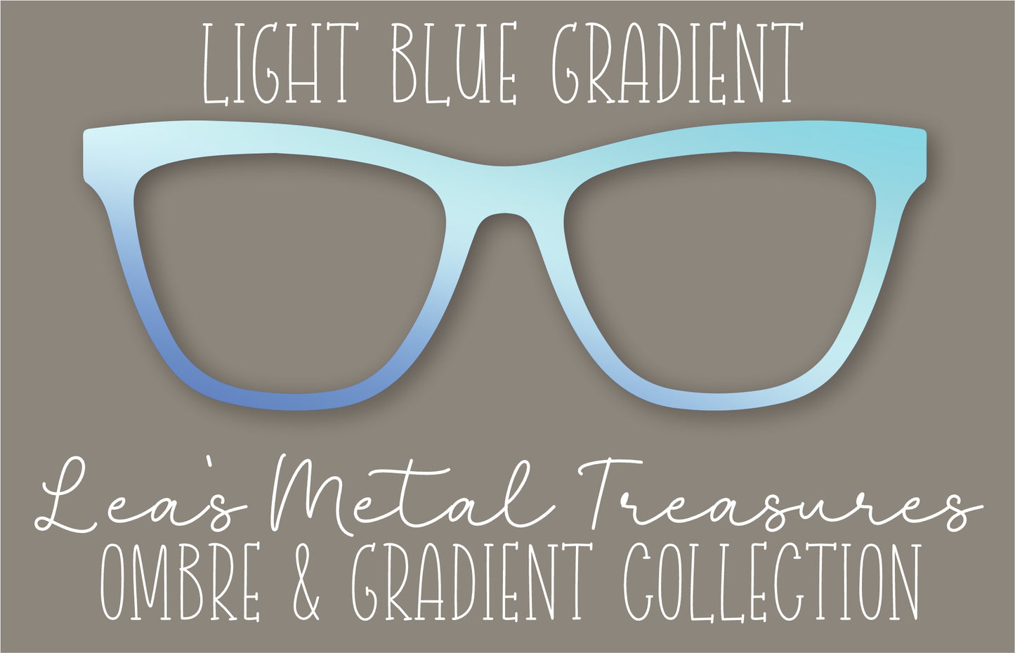 Light Blue Gradient Eyewear Frame Toppers