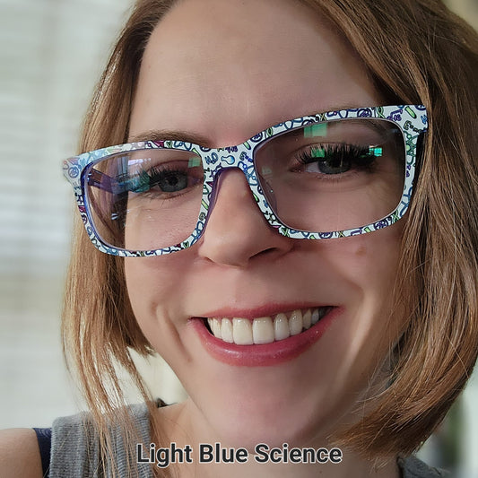 LIGHT BLUE SCIENCE Eyewear Frame Toppers COMES WITH MAGNETS