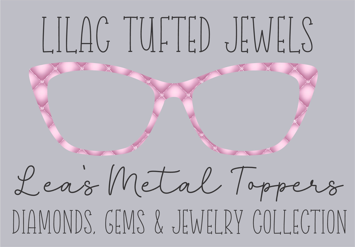 LILAC TUFTED JEWELS Eyewear Frame Toppers COMES WITH MAGNETS