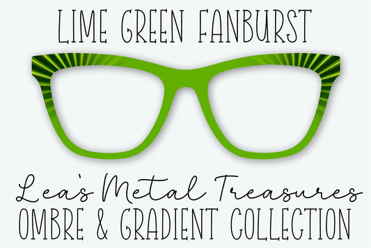 Lime Green Fanburst Eyewear Frame Toppers • JANUARY 2026 TOPPER OF THE MONTH