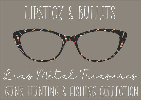 Lipstick and Bullets Printed Magnetic Eyeglasses Topper