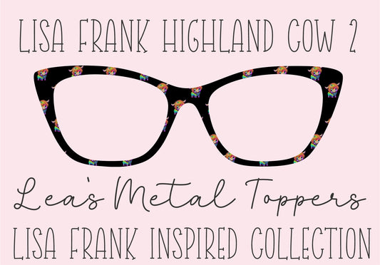 LISA FRANK HIGHLAND COW 2 Eyewear Frame Toppers COMES WITH MAGNETS