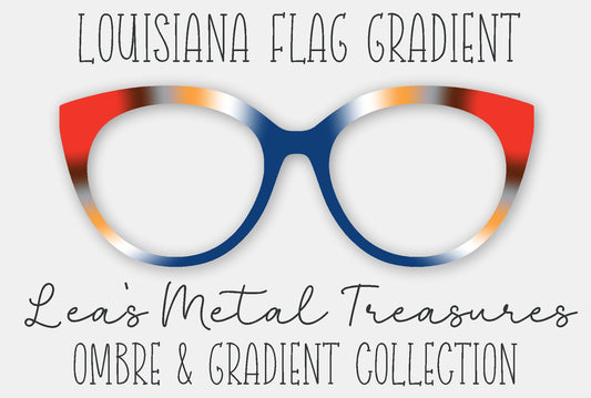 Louisiana Flag Gradient Eyewear Frame Toppers