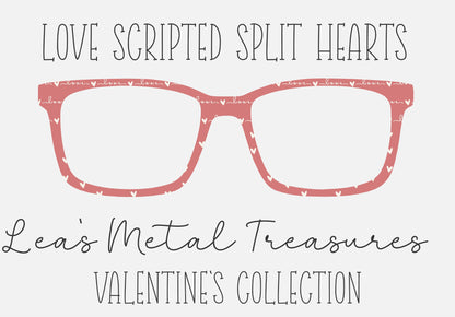 LOVE SCRIPTED SPLIT HEARTS Eyewear Frame Toppers COMES WITH MAGNETS