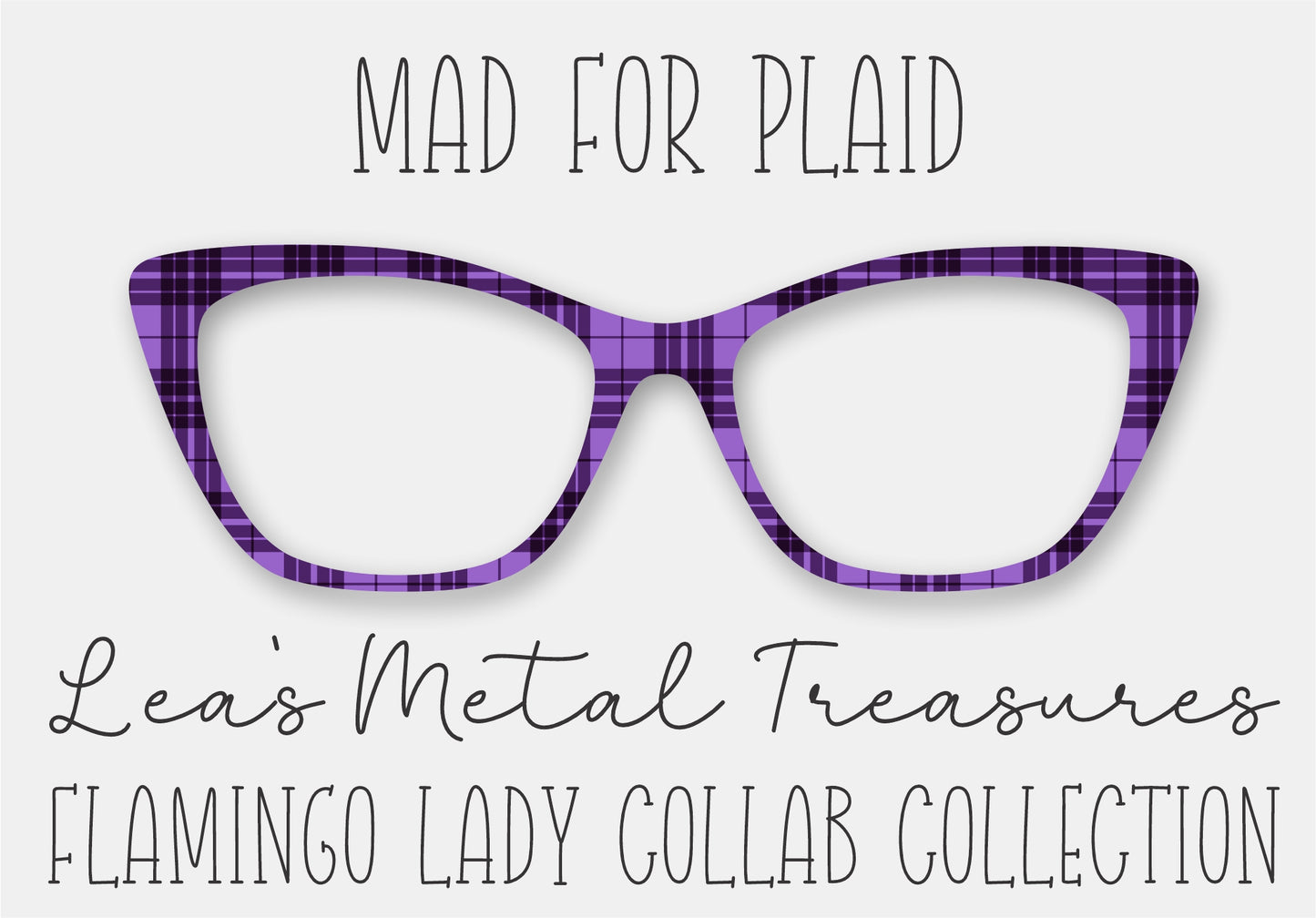 Mad for Plaid Printed Magnetic Eyeglasses Topper • Flamingo Lady Collab Collection