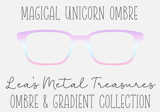 MAGICAL UNICORN OMBRE Eyewear Frame Toppers COMES WITH MAGNETS