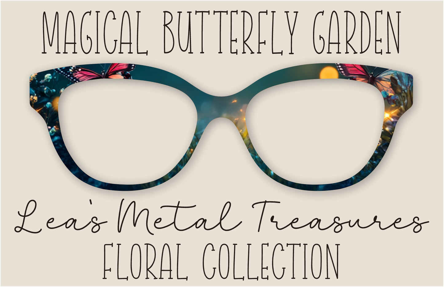 Magical Butterfly Garden Eyewear Frame Toppers COMES WITH MAGNETS