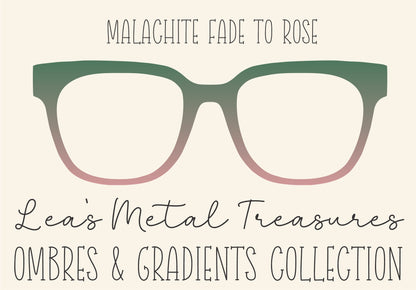 MALACHITE FADE TO ROSE Eyewear Frame Toppers COMES WITH MAGNETS