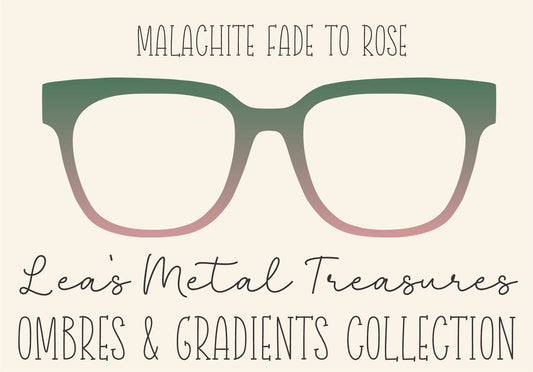 MALACHITE FADE TO ROSE Eyewear Frame Toppers COMES WITH MAGNETS