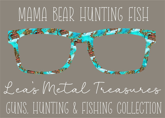 Mama Bear Hunting Fish Printed Magnetic Eyeglasses Topper