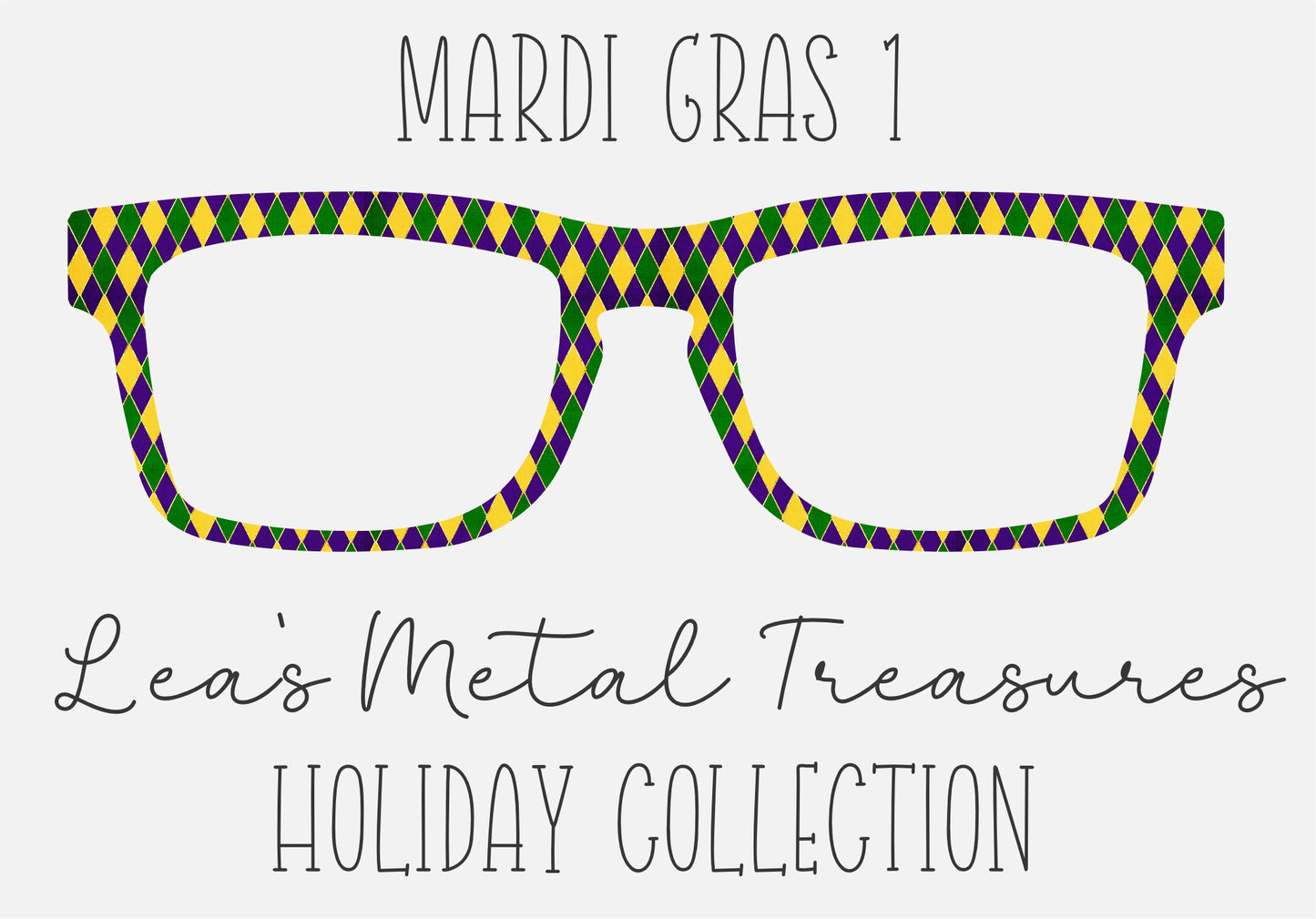 MARDI GRAS 1 Eyewear Frame Toppers COMES WITH MAGNETS