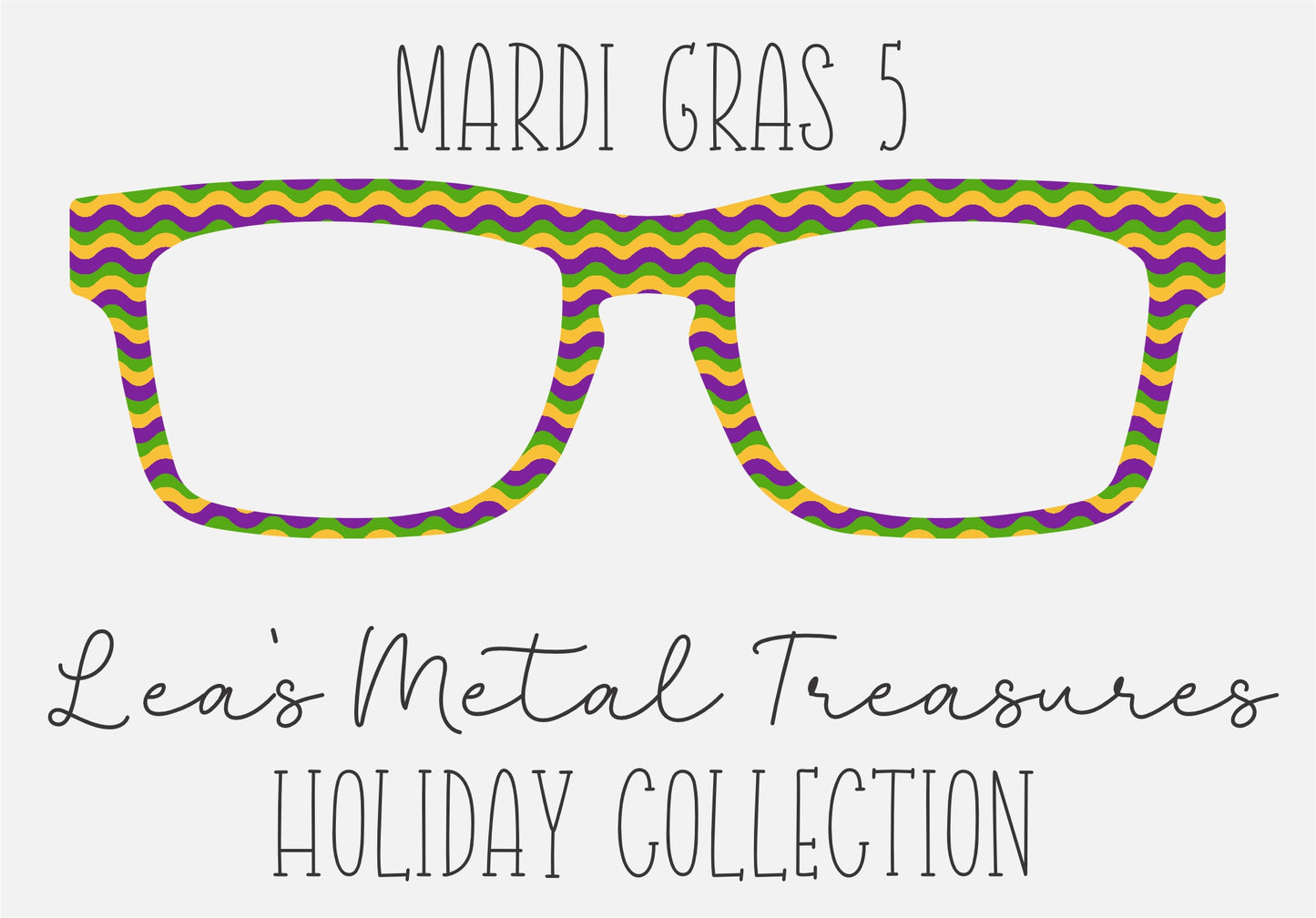 MARDI GRAS 5 Eyewear Frame Toppers COMES WITH MAGNETS