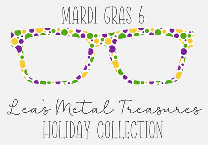 MARDI GRAS 6 Eyewear Frame Toppers COMES WITH MAGNETS