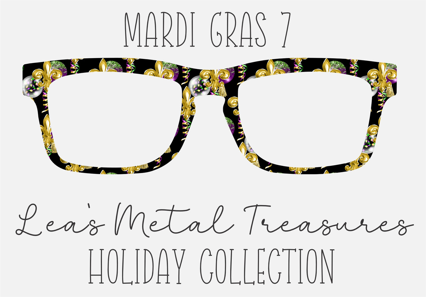 MARDI GRAS 7 Eyewear Frame Toppers COMES WITH MAGNETS